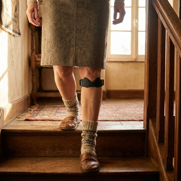 Sangle portée dans l'escalier de la maison
